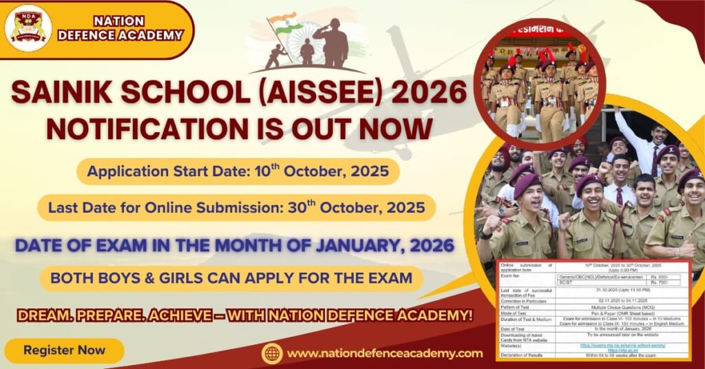 Sainik School Notification 2026
