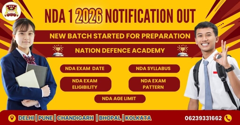 NDA 1 2026 Notification Out-Nation Defence Academy