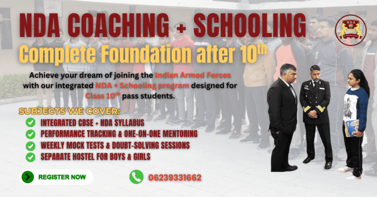 NDA Coaching with schooling after 10th