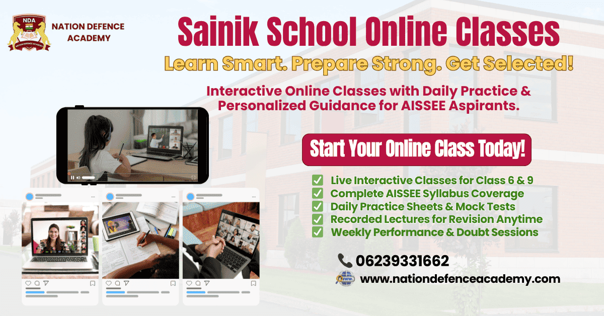 Nation Defence Academy: India’s Most Trusted Sainik School Online Coaching Classes 16 Online coaching for Sainik School Exam