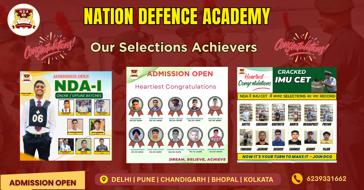 Join the Best NDA 2-Year Coaching Program in Pune – Nation Defence Academy 11 NDA Exam Achievers of Nation Defence Academy