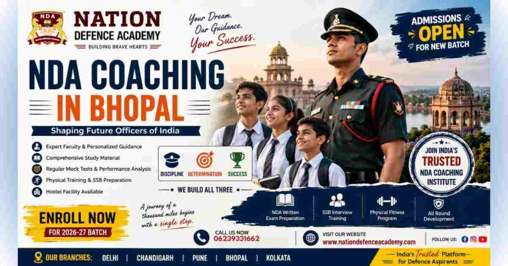 Students comparing NDA coaching institutes in Bhopal before taking admission