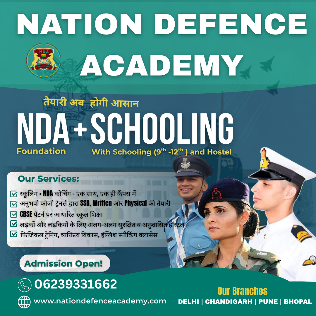Best 5 NDA coaching Institute, Center Chandigarh - Nation Defence Academy