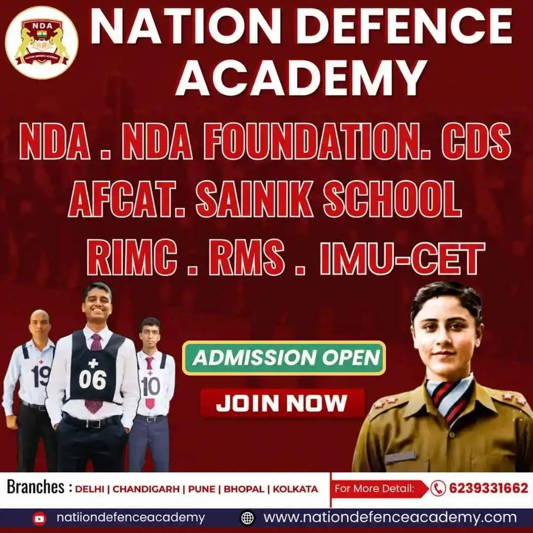 Admission Open for Next Batch at Nation Defence Academy